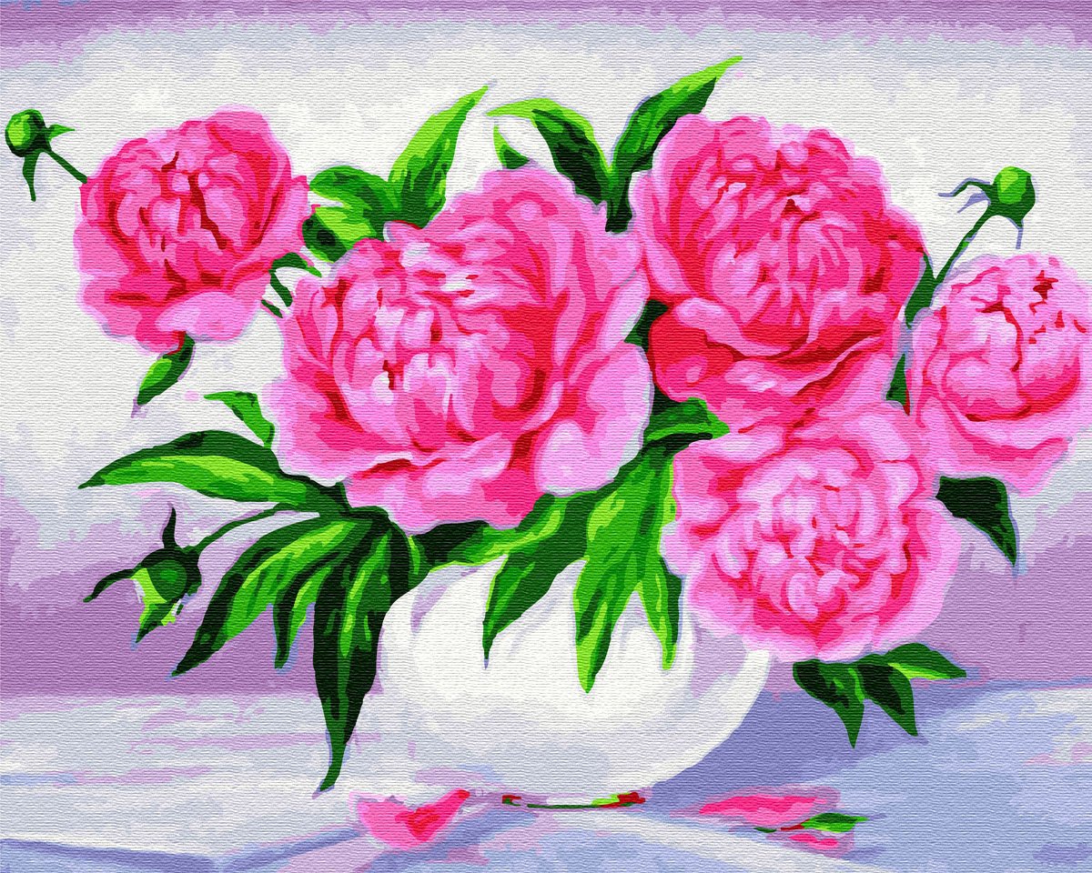 Пионы рисование для детей