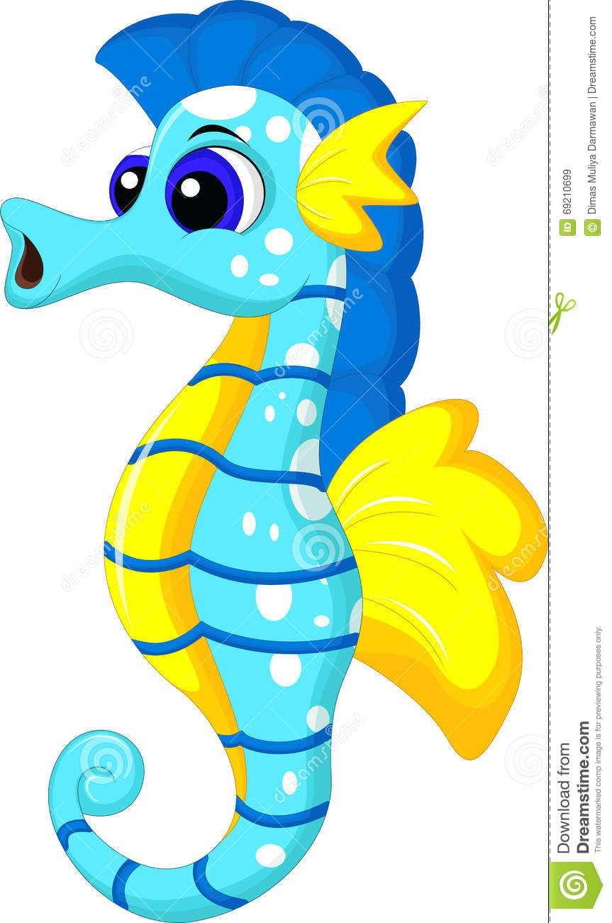 Морские коньки мультяшные