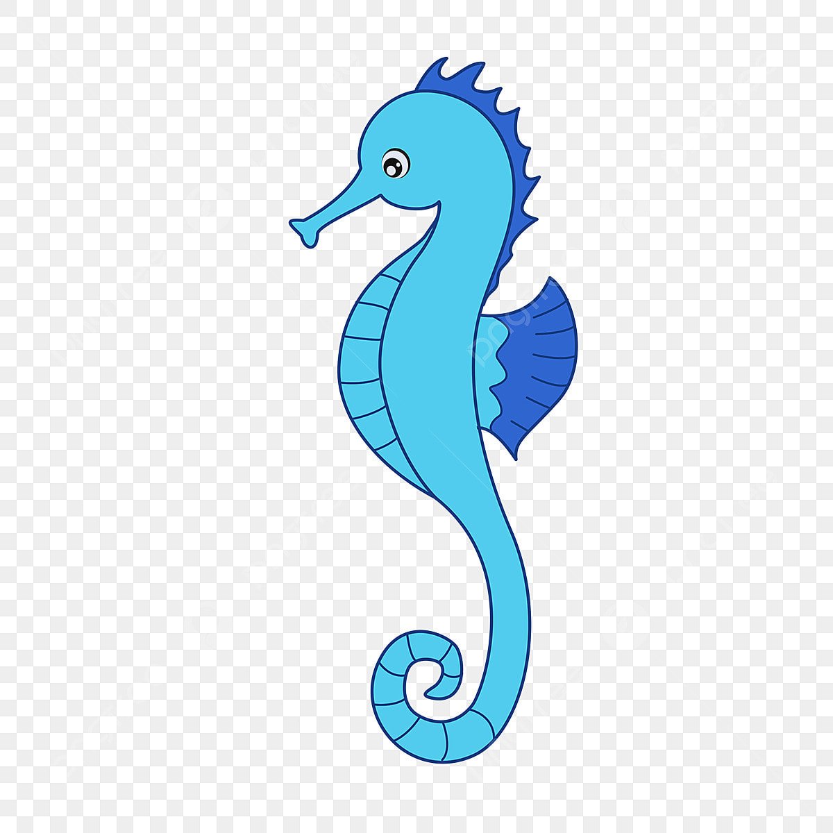 Морской конек светло синий