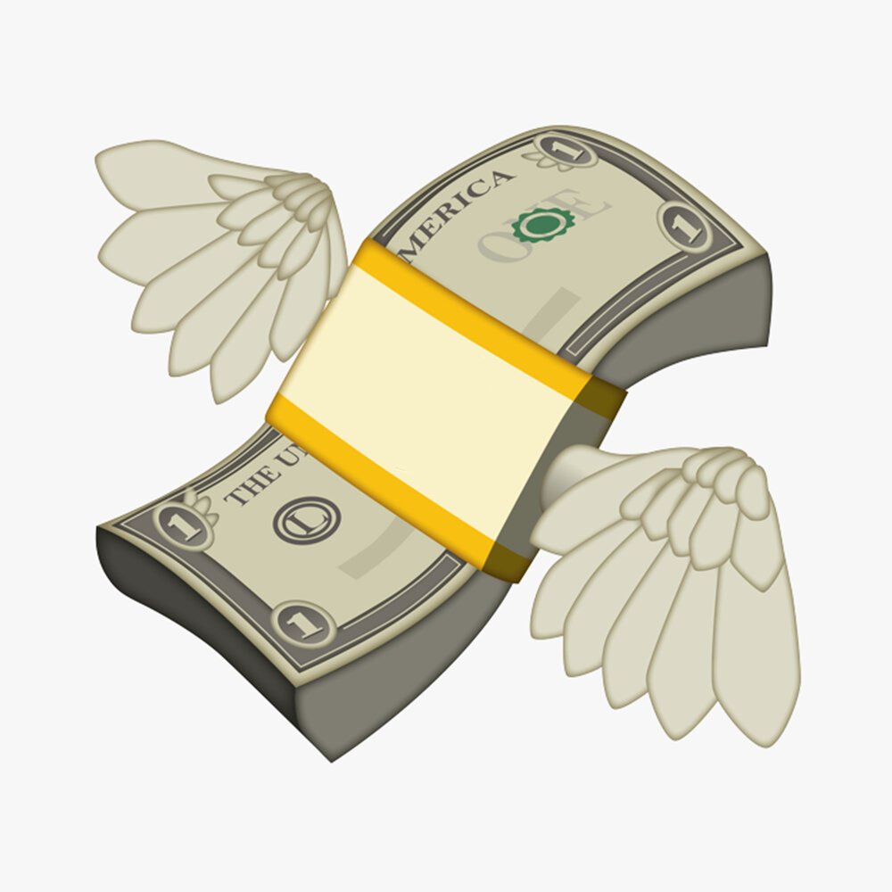 Летающие деньги с крыльями