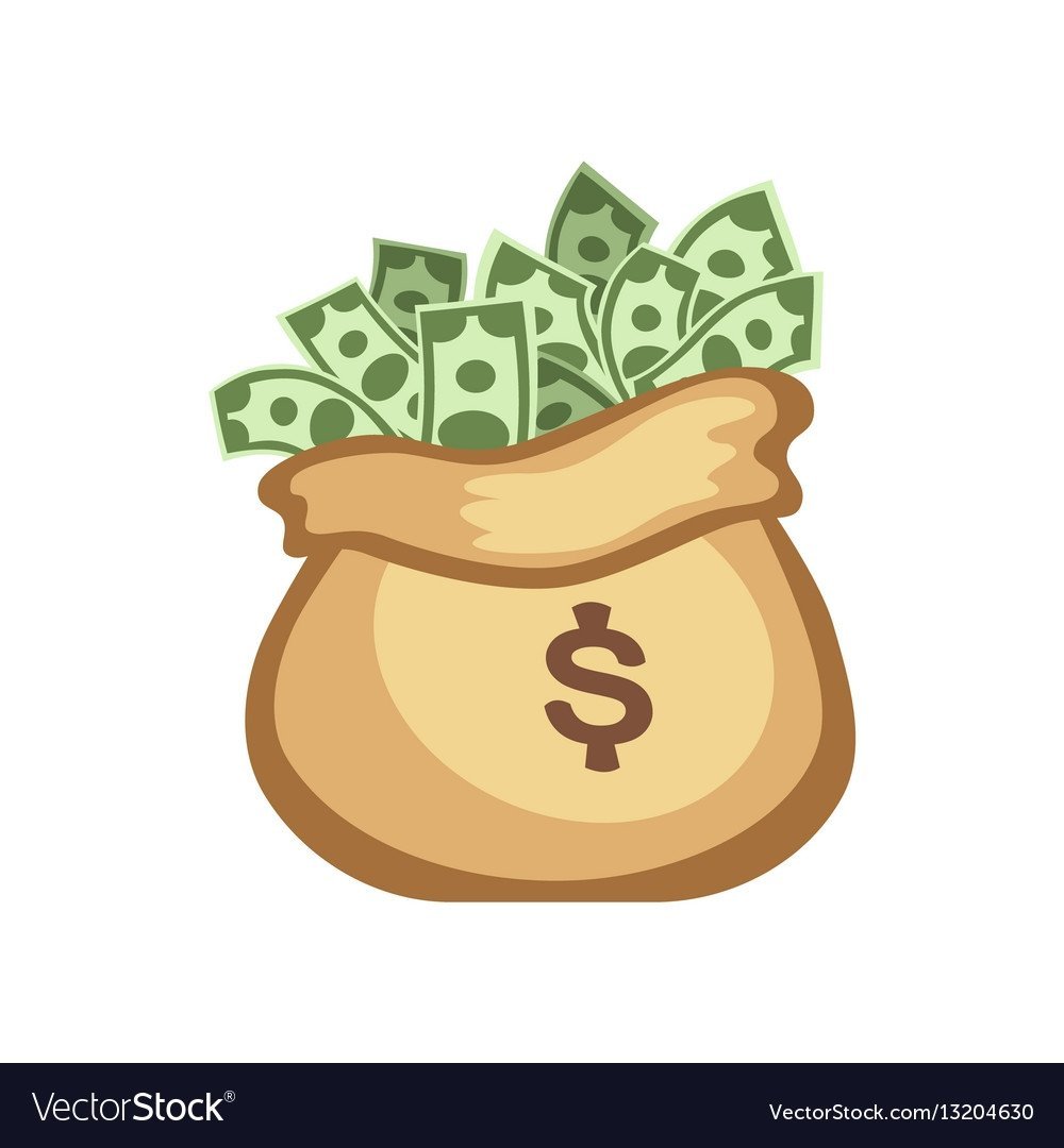 Мешок с деньгами мультяшный