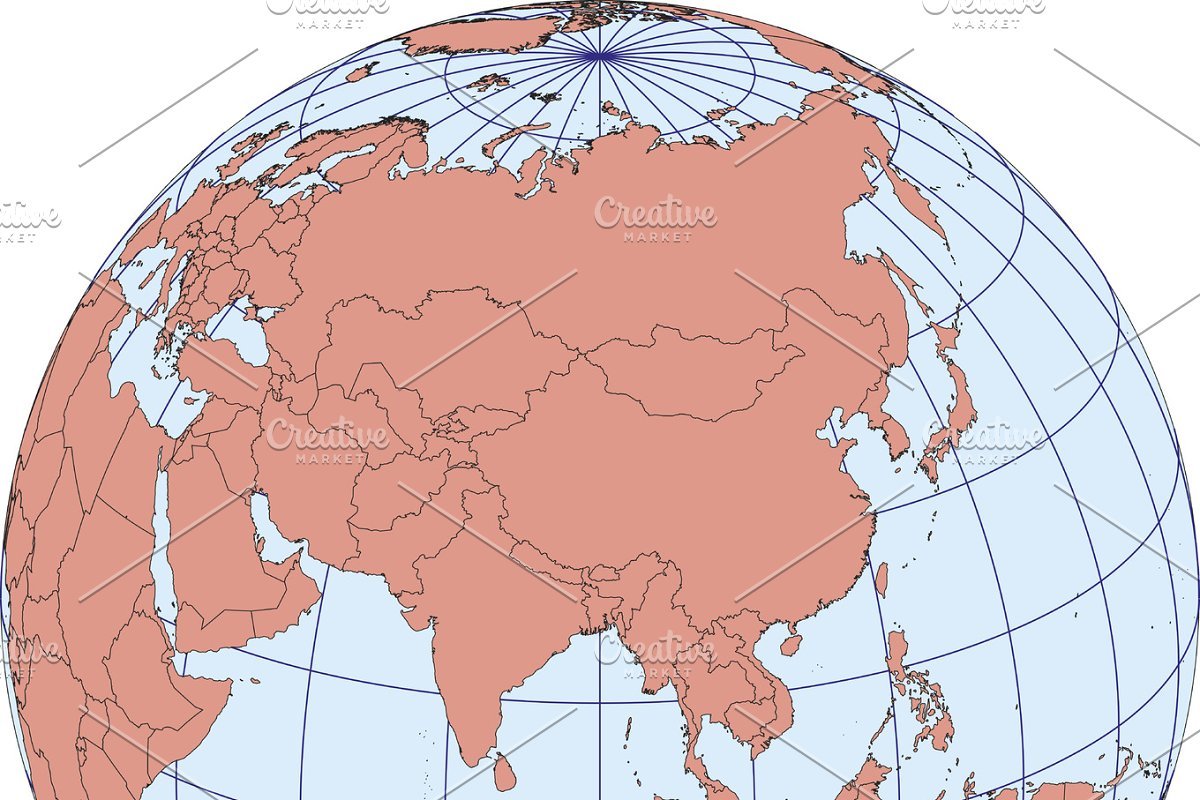 Азия на глобусе