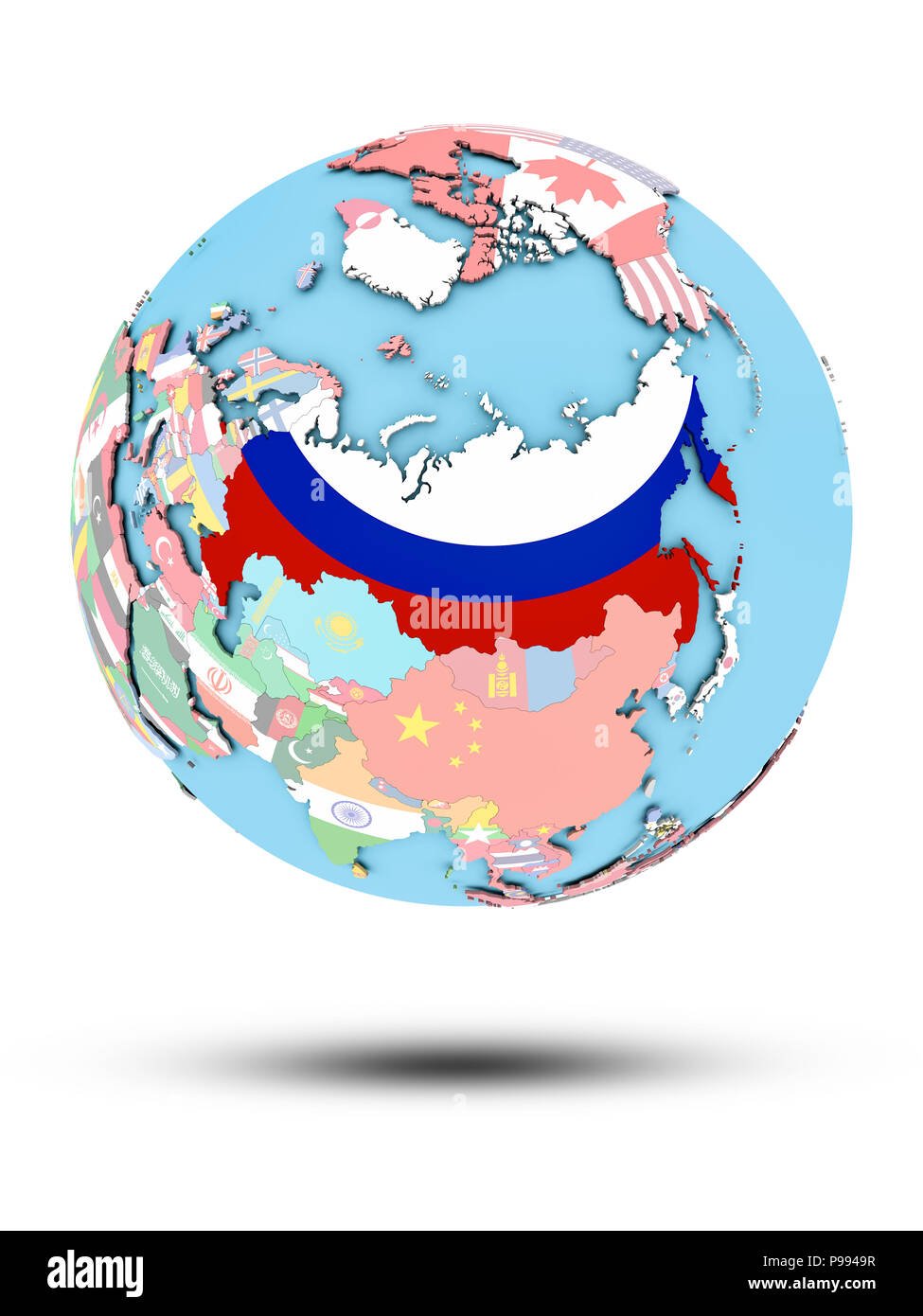 Россия на глобусе