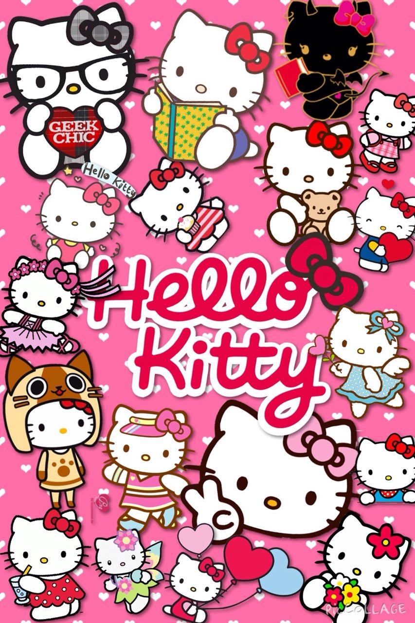 Много hello kitty. Hello Kitty коллаж. Хэллоу Китти коллаж. Хелло Китти много. Коллаж с Хеллоу Китти.