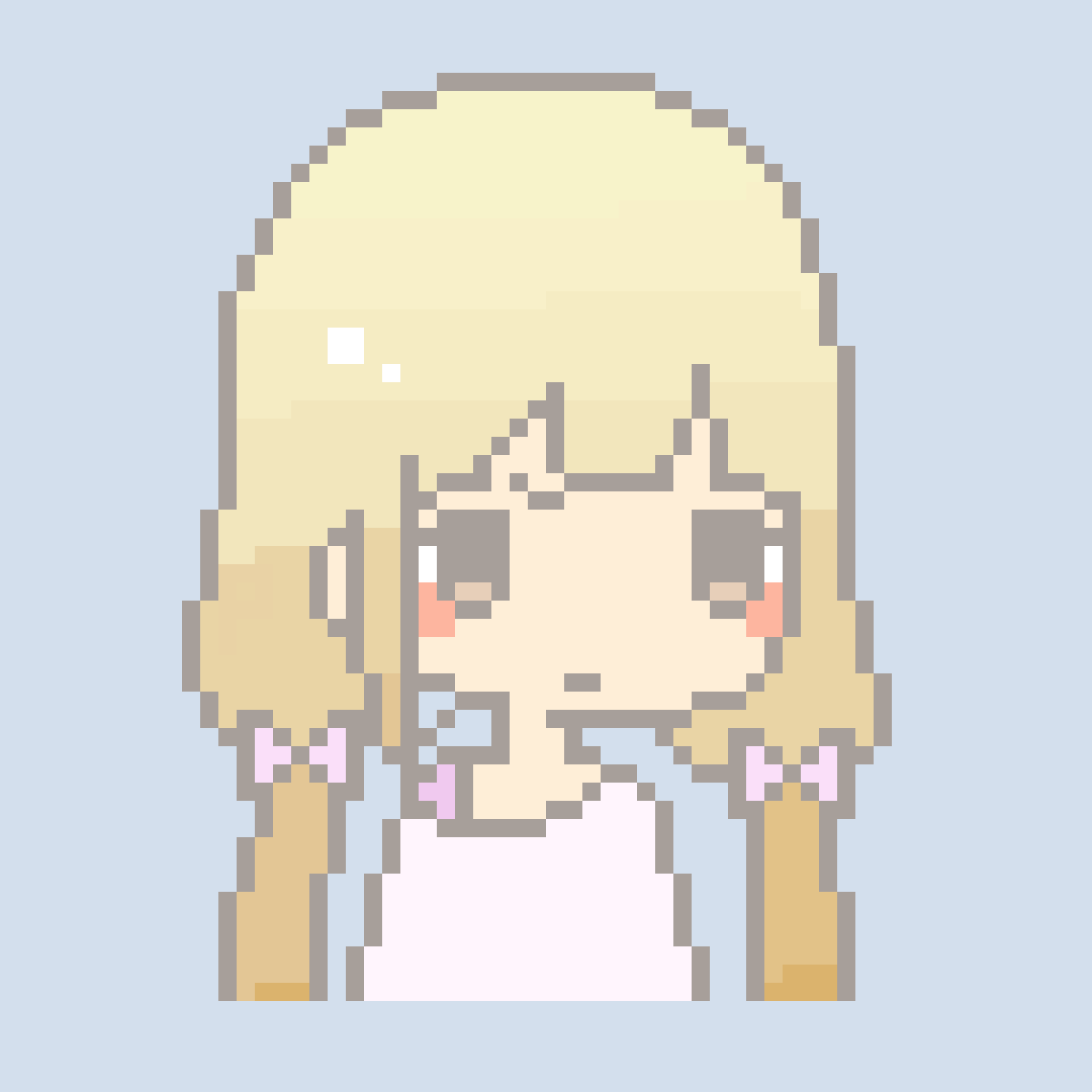 Пиксель арт девушка