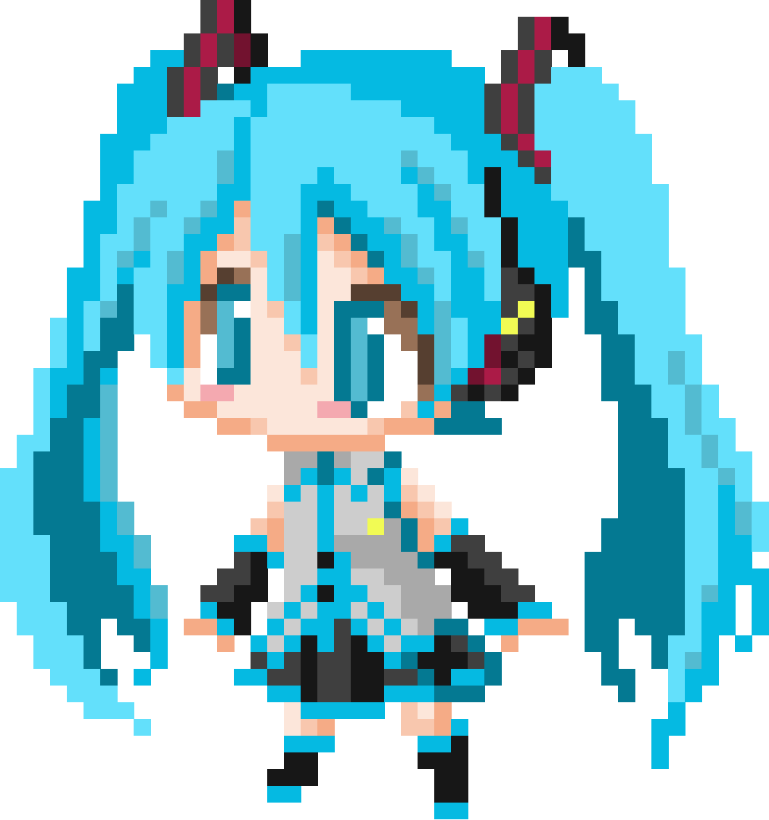 Хатсуне Мику Чиби пиксель арт