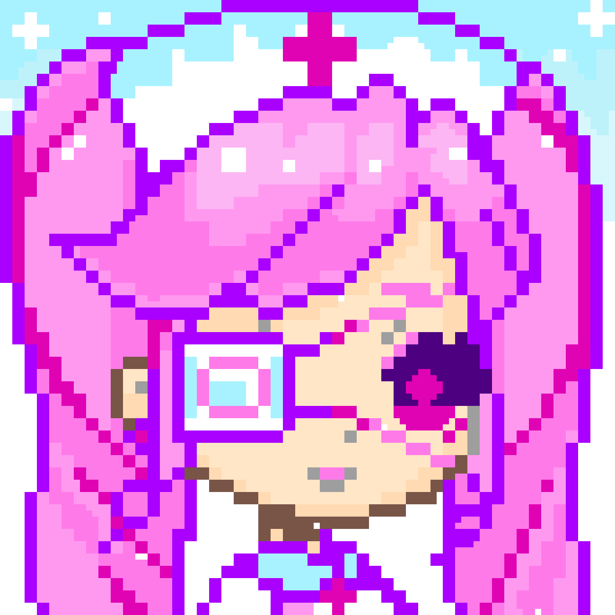 Пиксель арт аниме