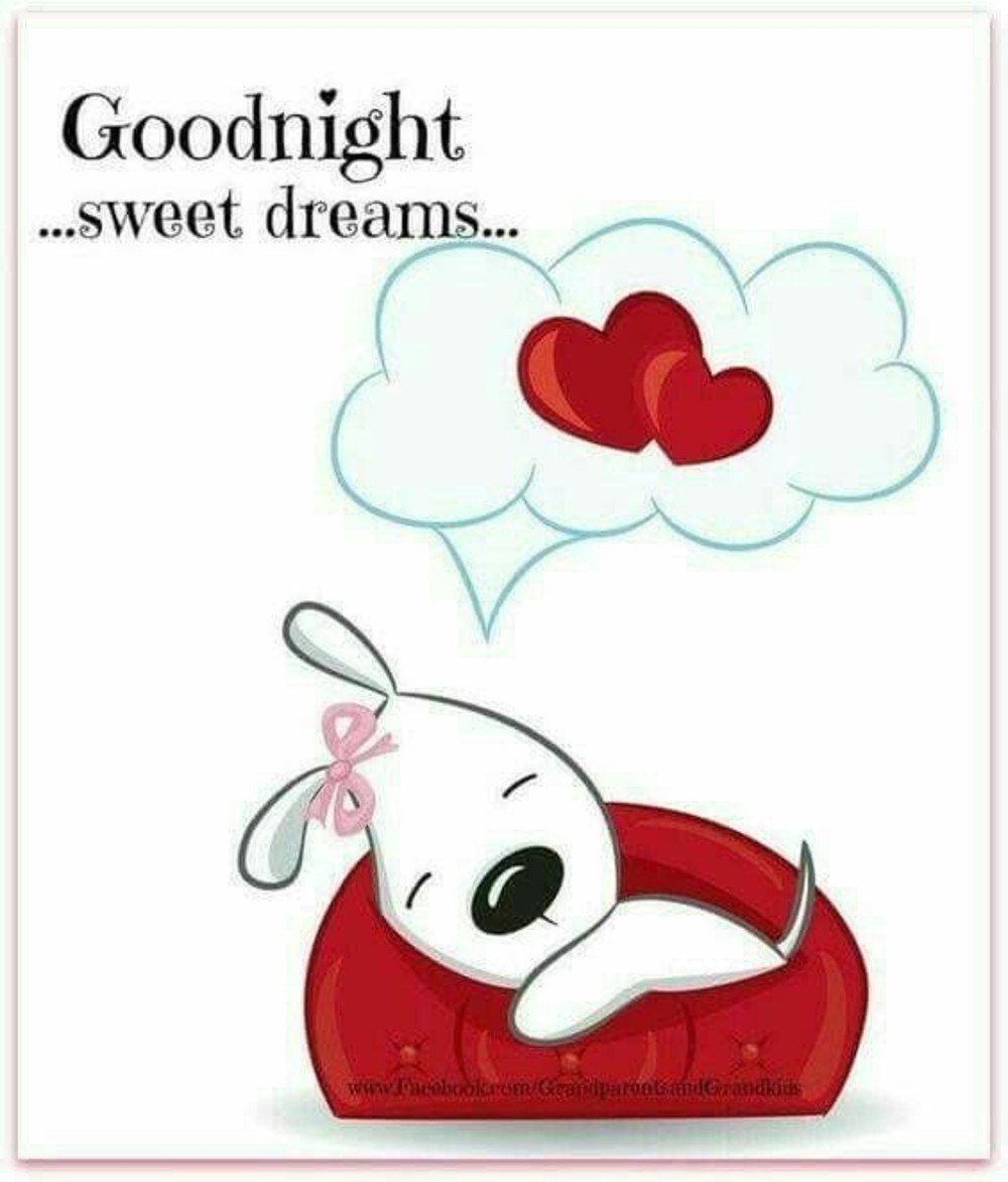 Милые котики с сердечками спокойной ночи