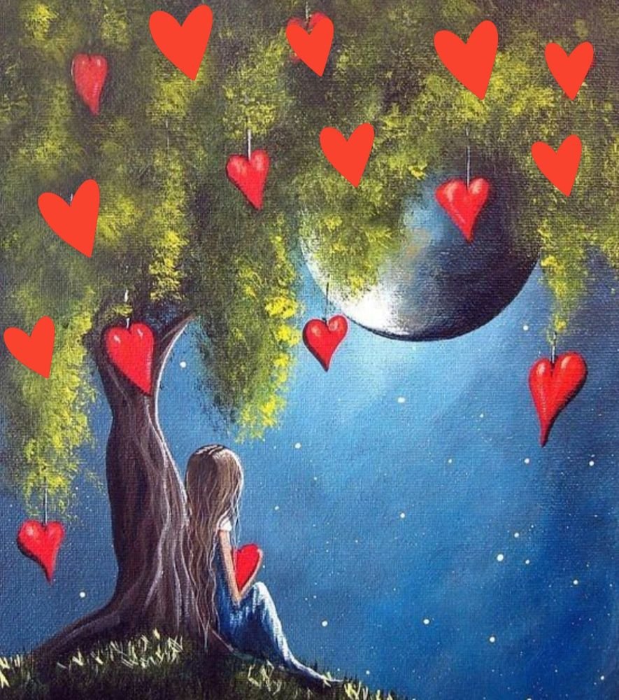 Луна с сердечком