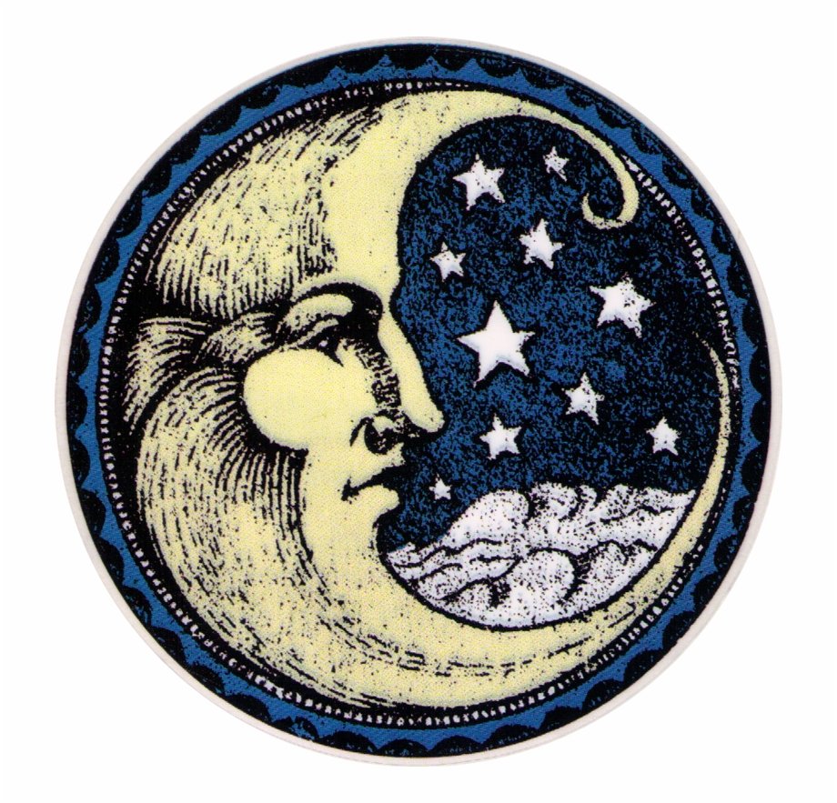 Луна и звезды арт