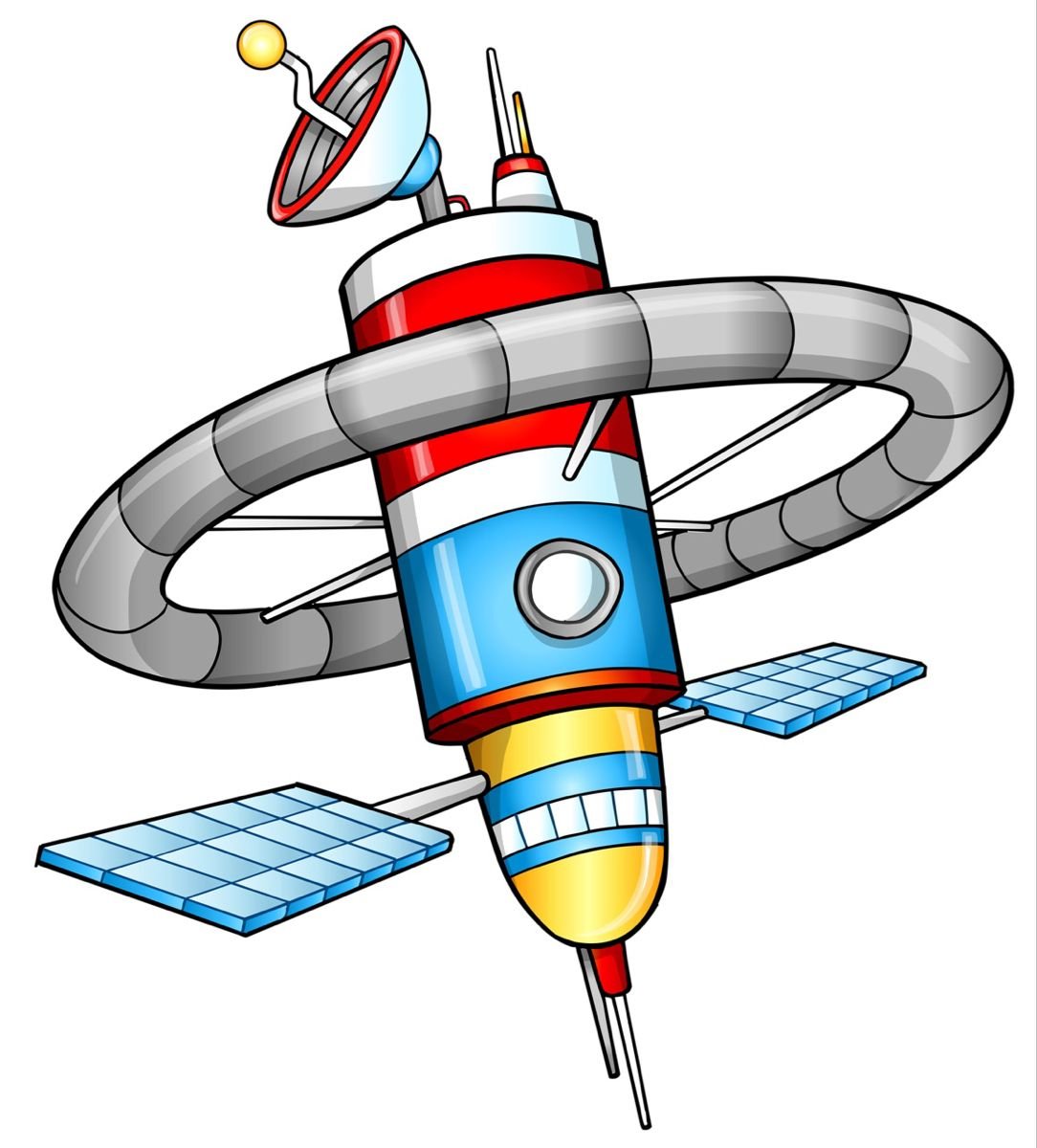 Космическая станция мультяшная