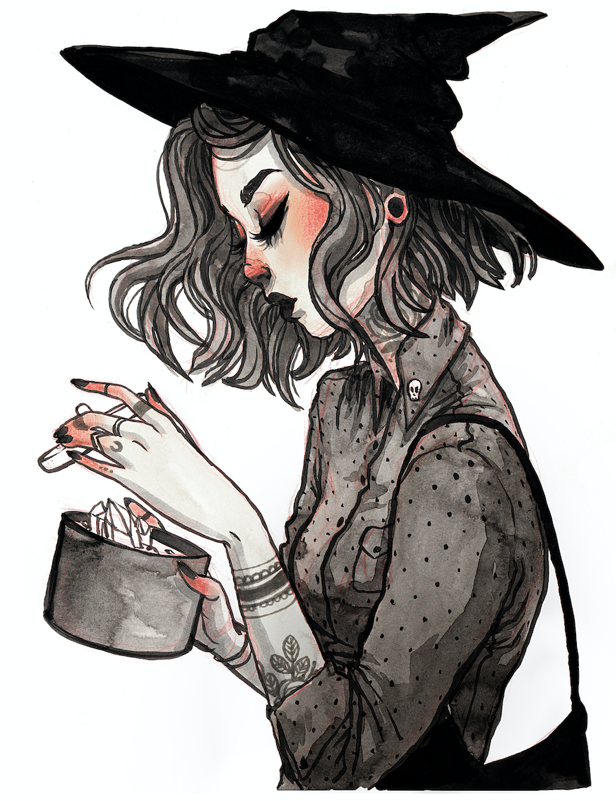 Смайлик ведьма на метле