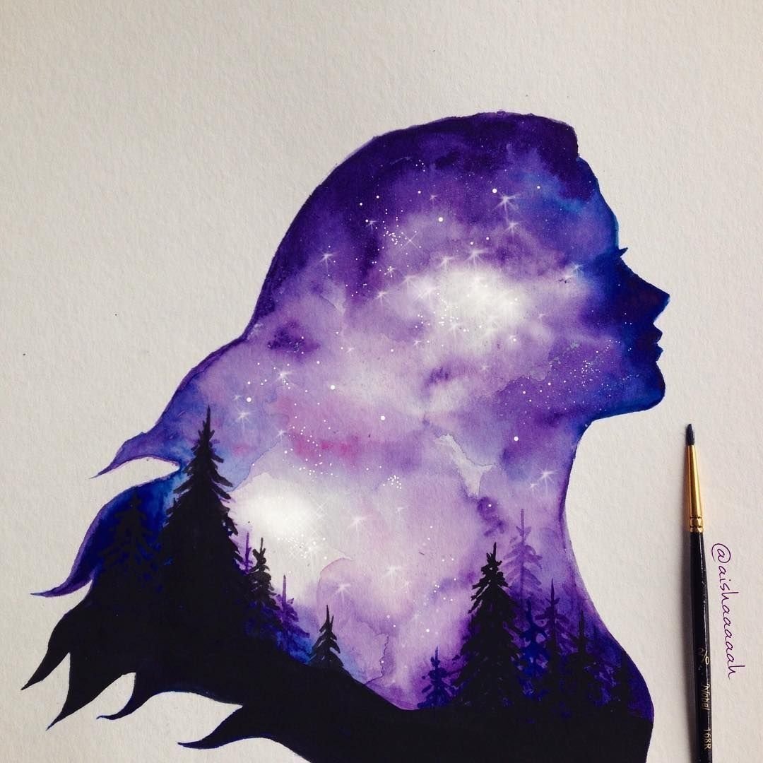 Космос акварелью