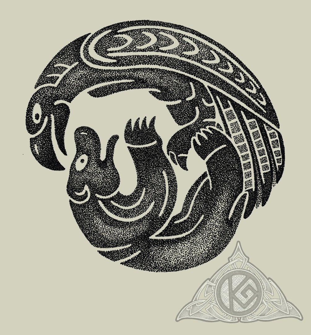 Пермский звериный стиль орнамент