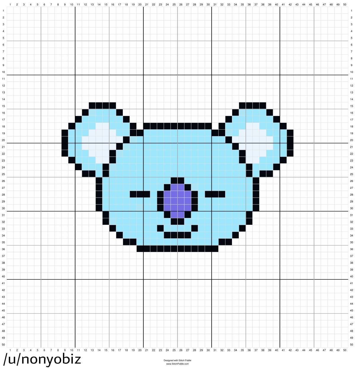 Схема вышивания крестиком BT 21