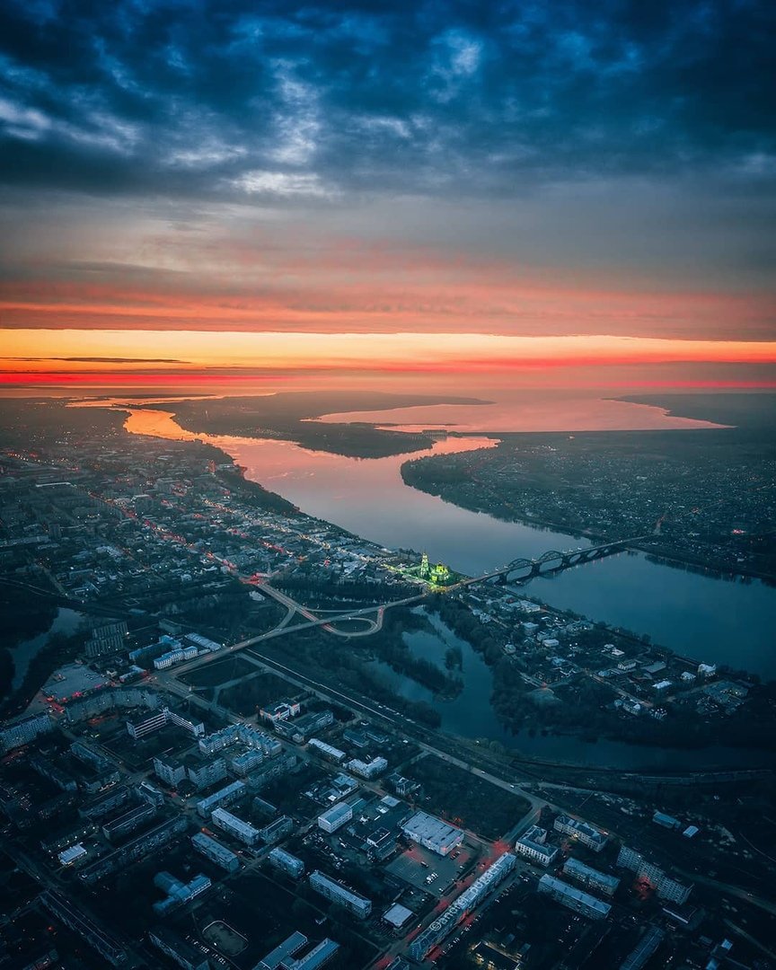 Рыбинск с высоты птичьего полета