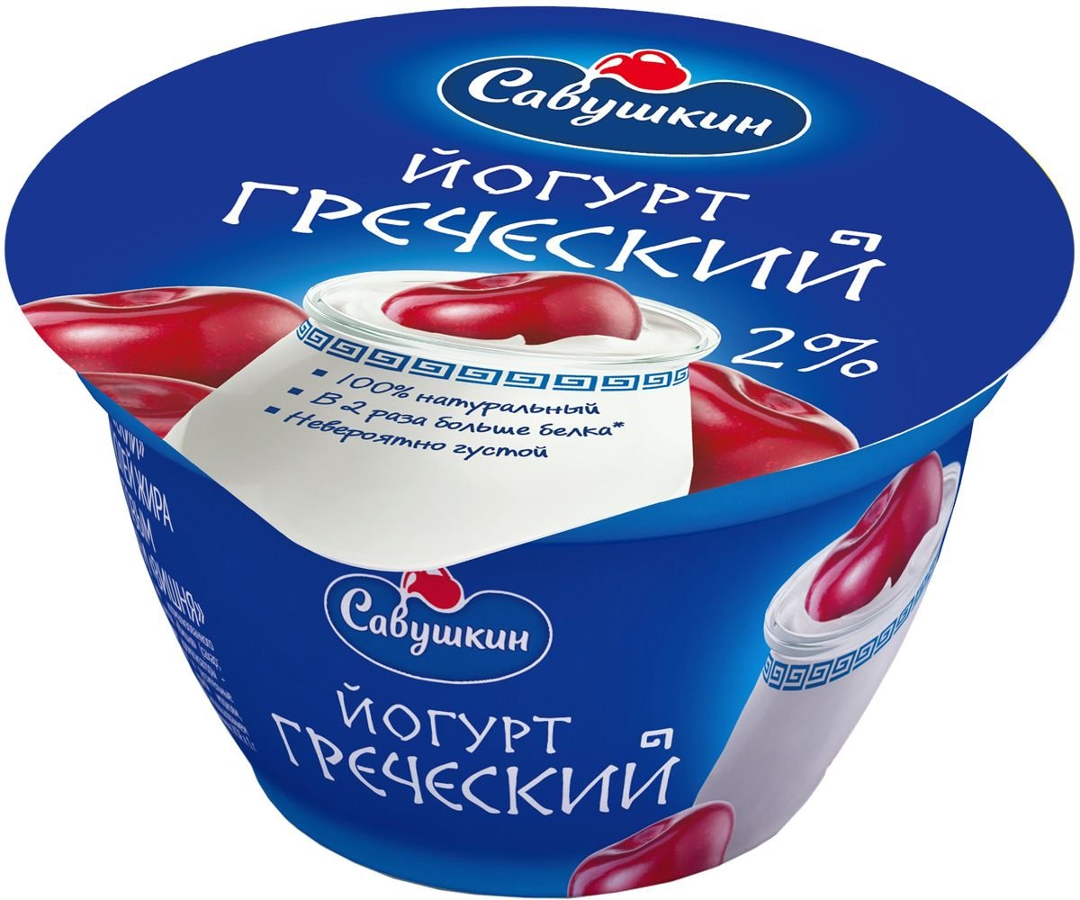 Савушкин продукт йогурт греческий черника 140г