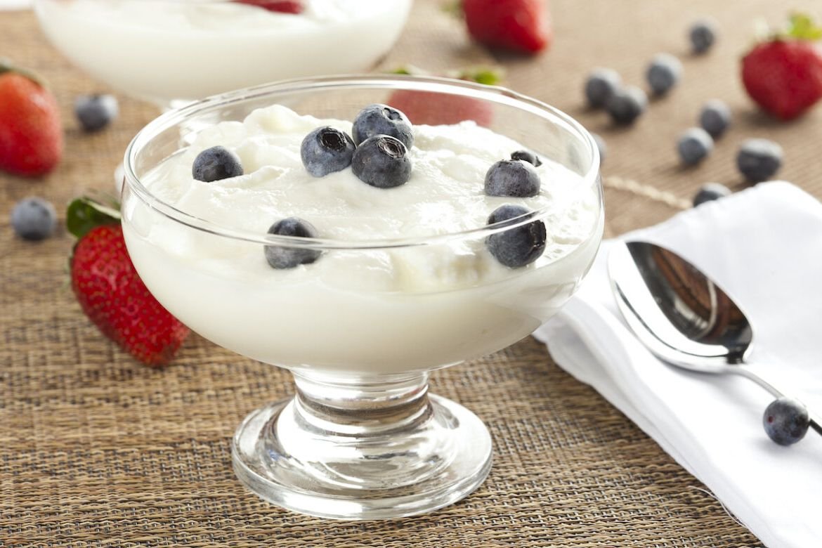 Творог с черникой