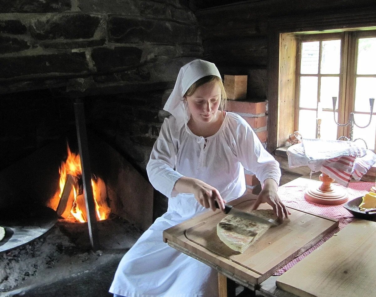 Русская печь акварель