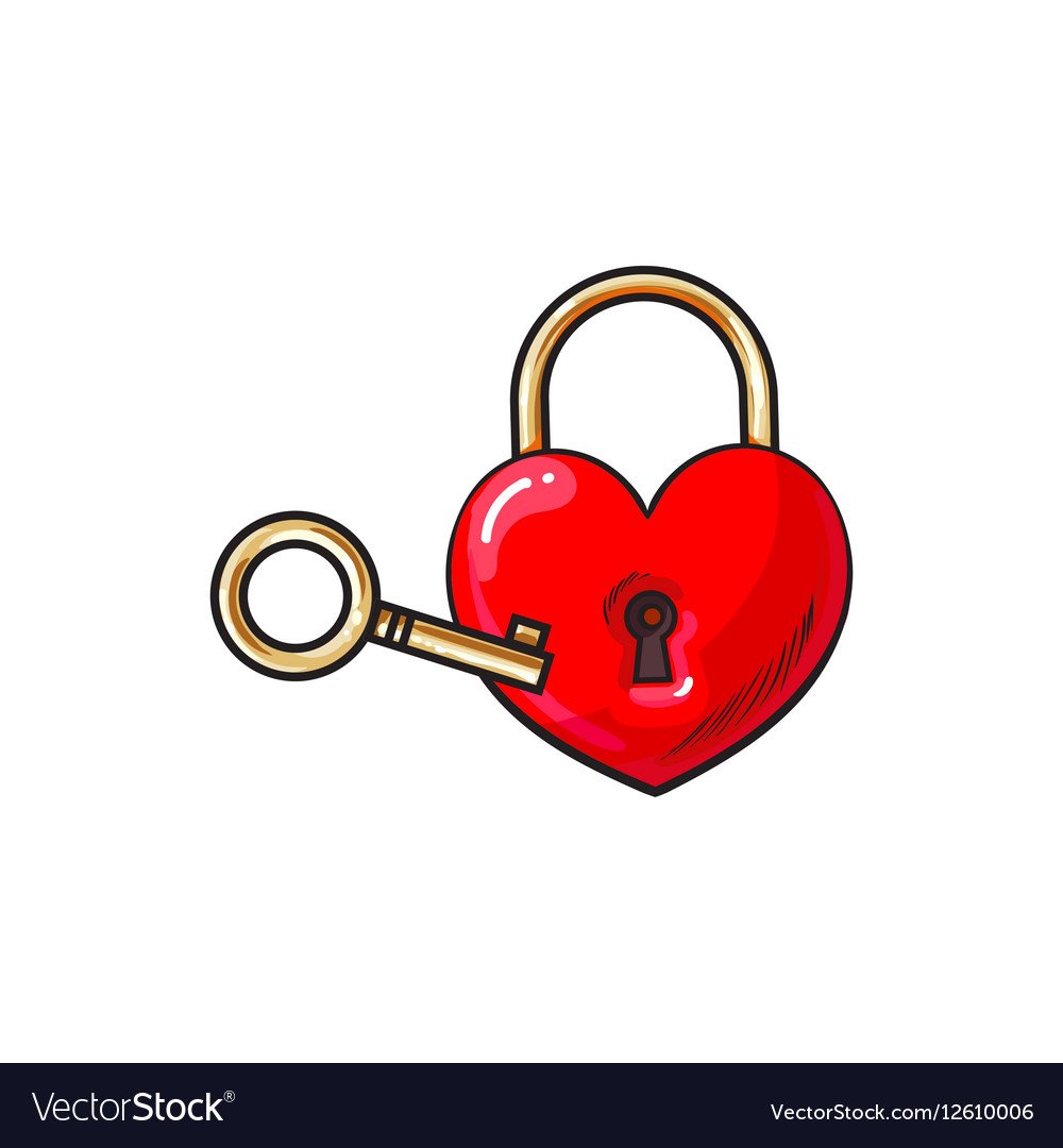 Сердце замок ключ