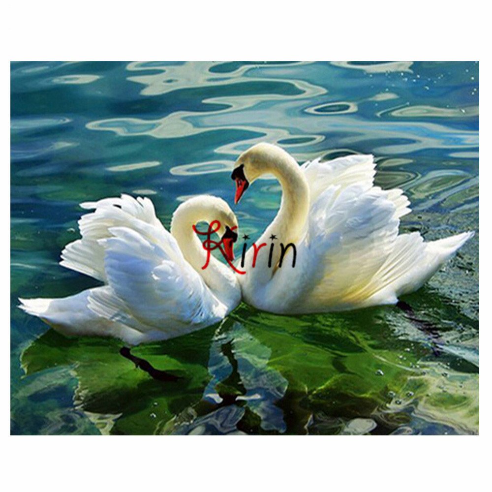 Алмазная мозаика 40x50 qa200257 лебеди