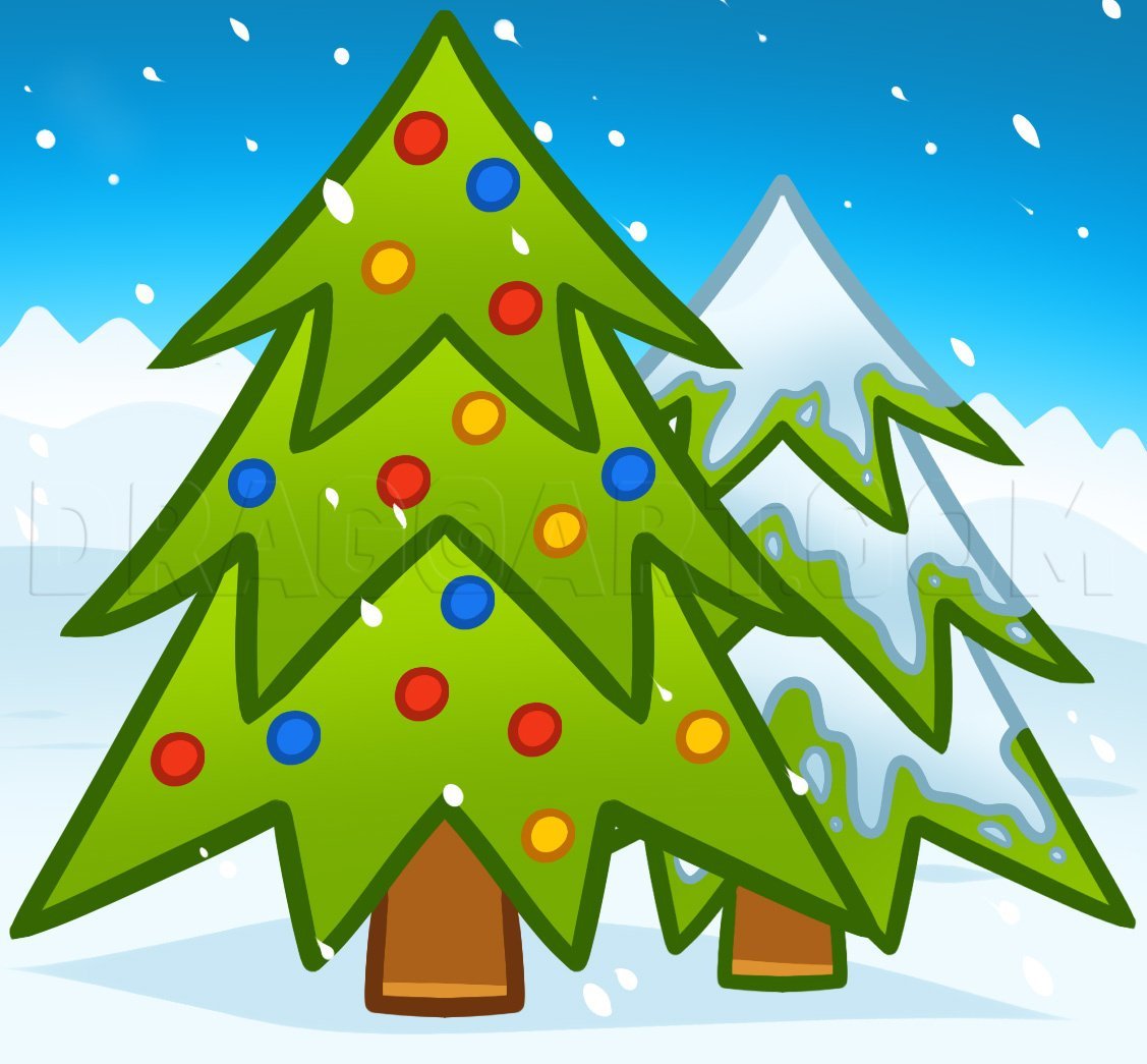 Детские рисунки Новогодняя ёлка