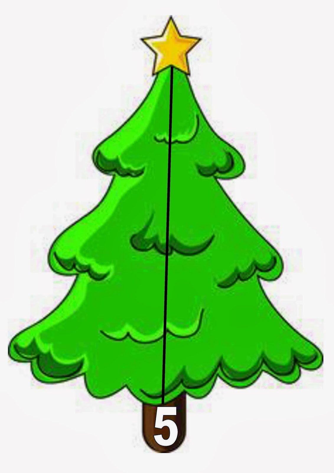 Елка без игрушек мультяшная