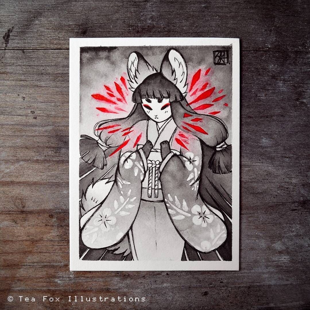 Tea Fox illustrations TEAKITSUNE