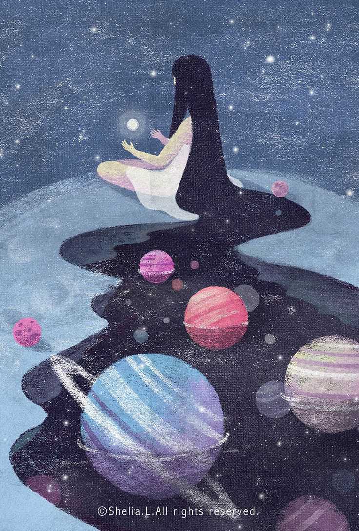 Космос акварелью