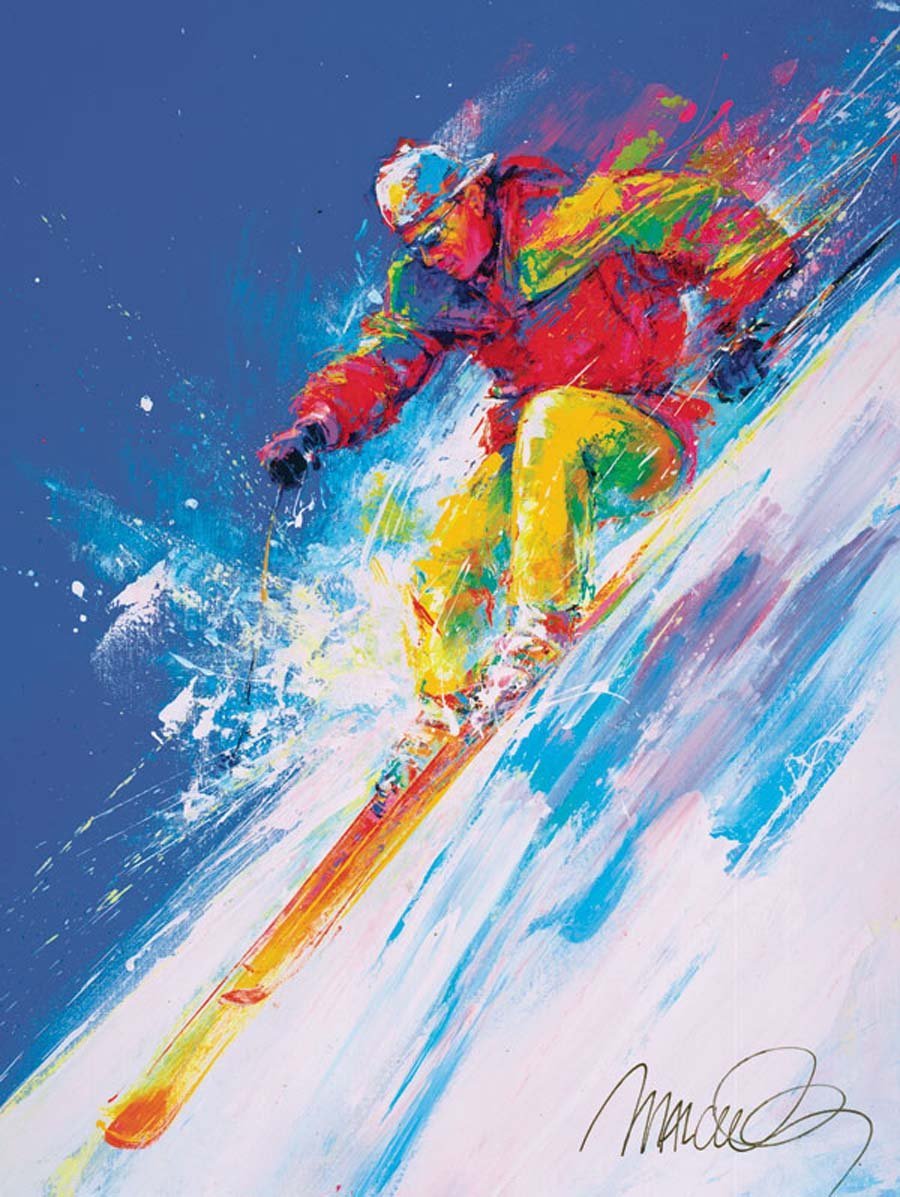 Горнолыжник карикатура