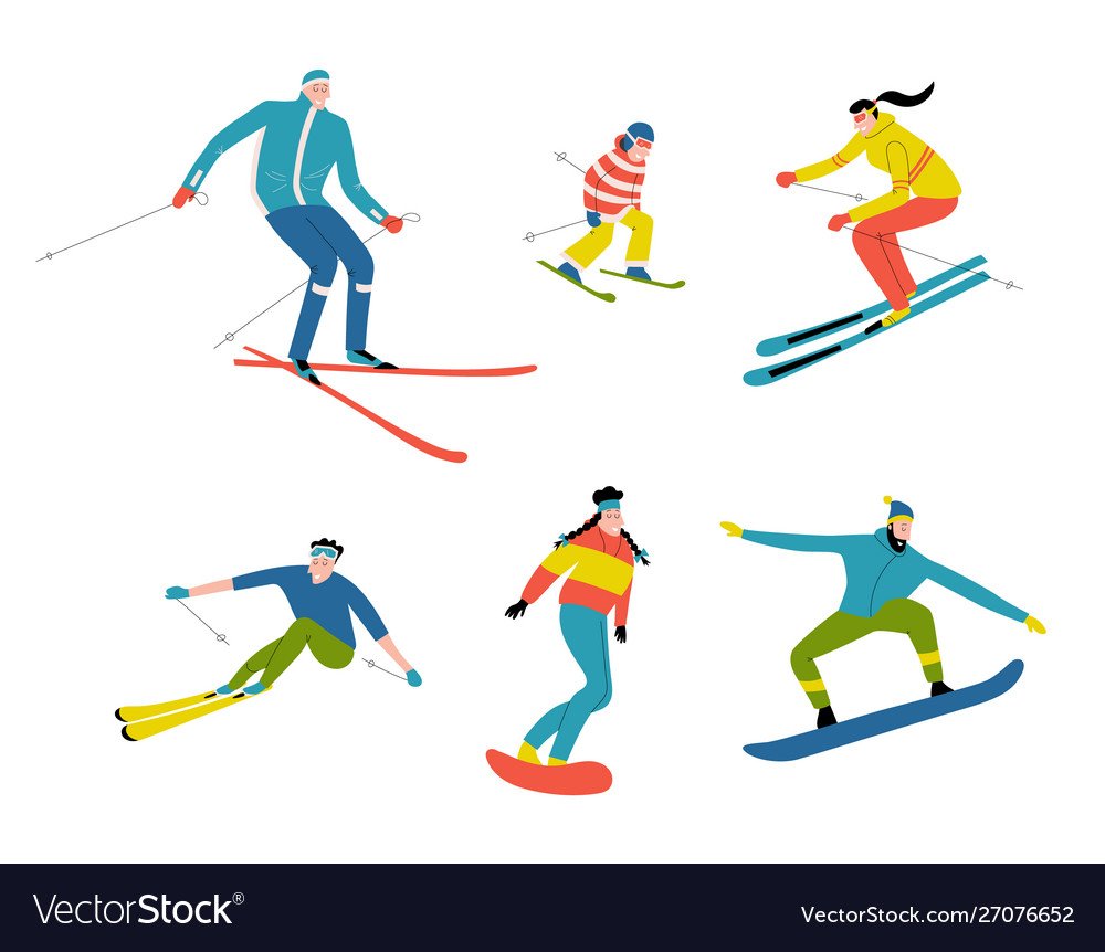 Лыжник на горе