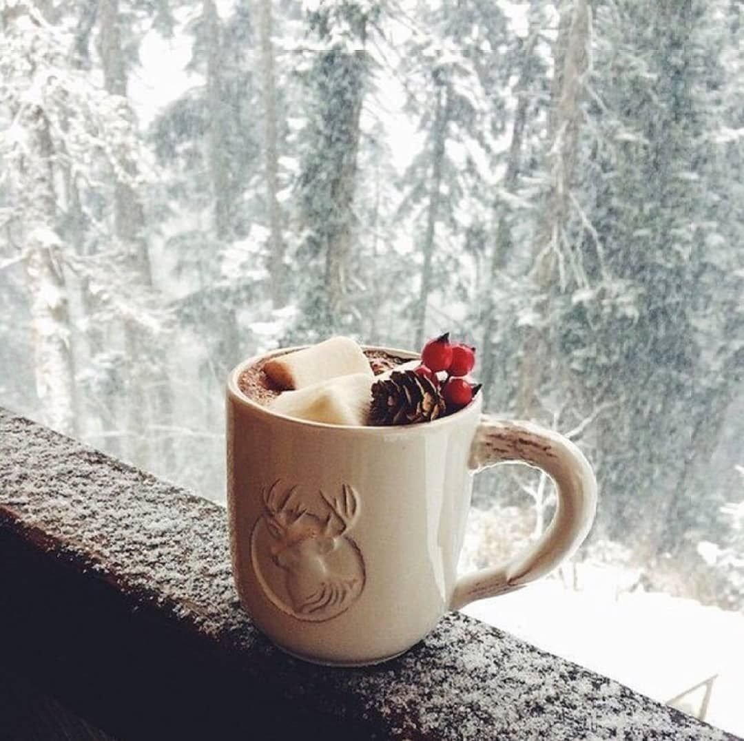 Утро кофе зима