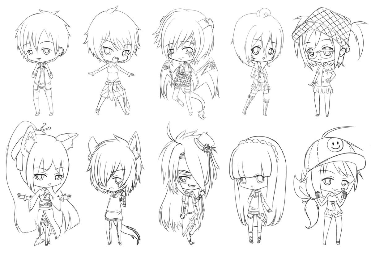 Чиби мальчик референс