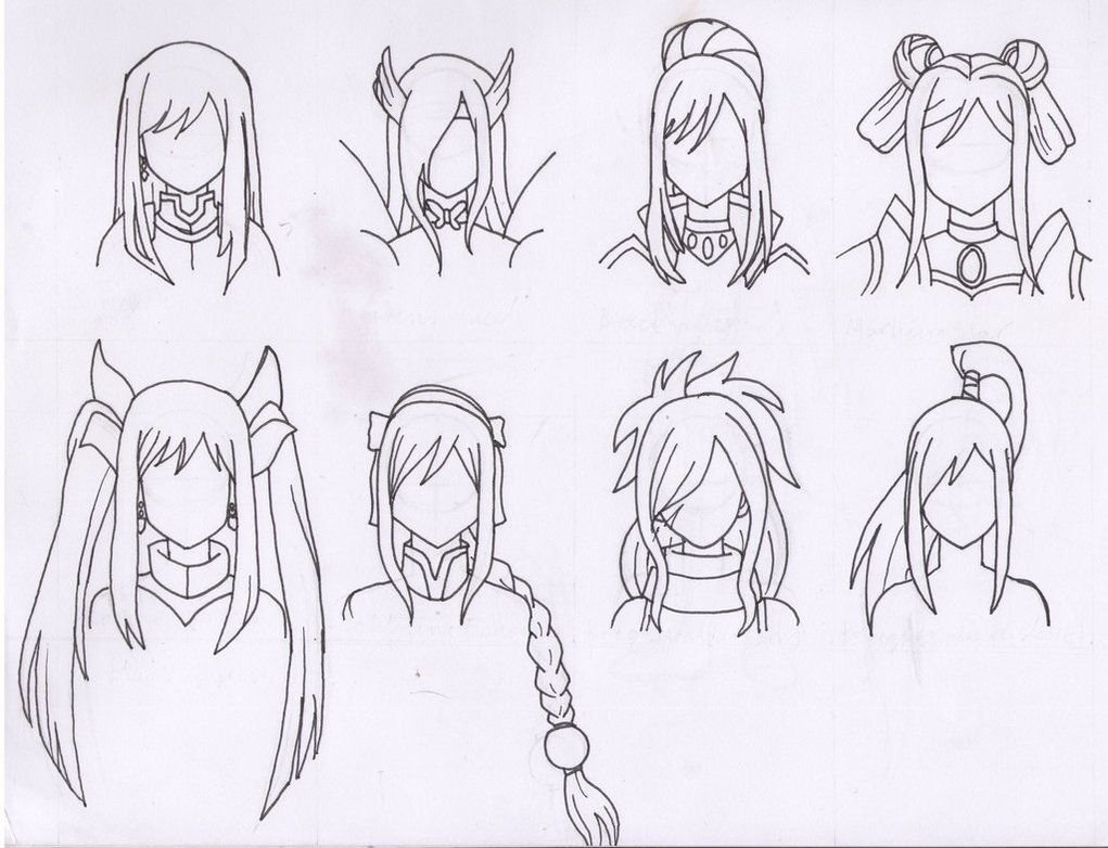 Аниме прически хвост