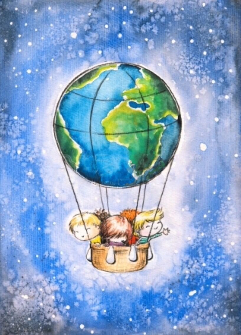 Вид земли с воздушного шара