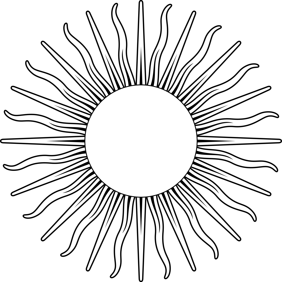 Символическое изображение солнца