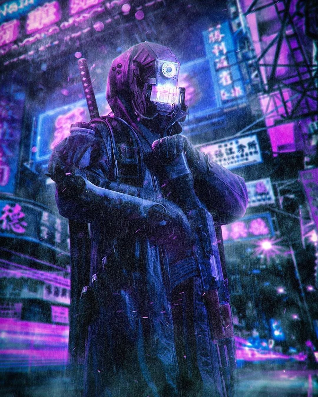 Клоун в стиле киберпанк