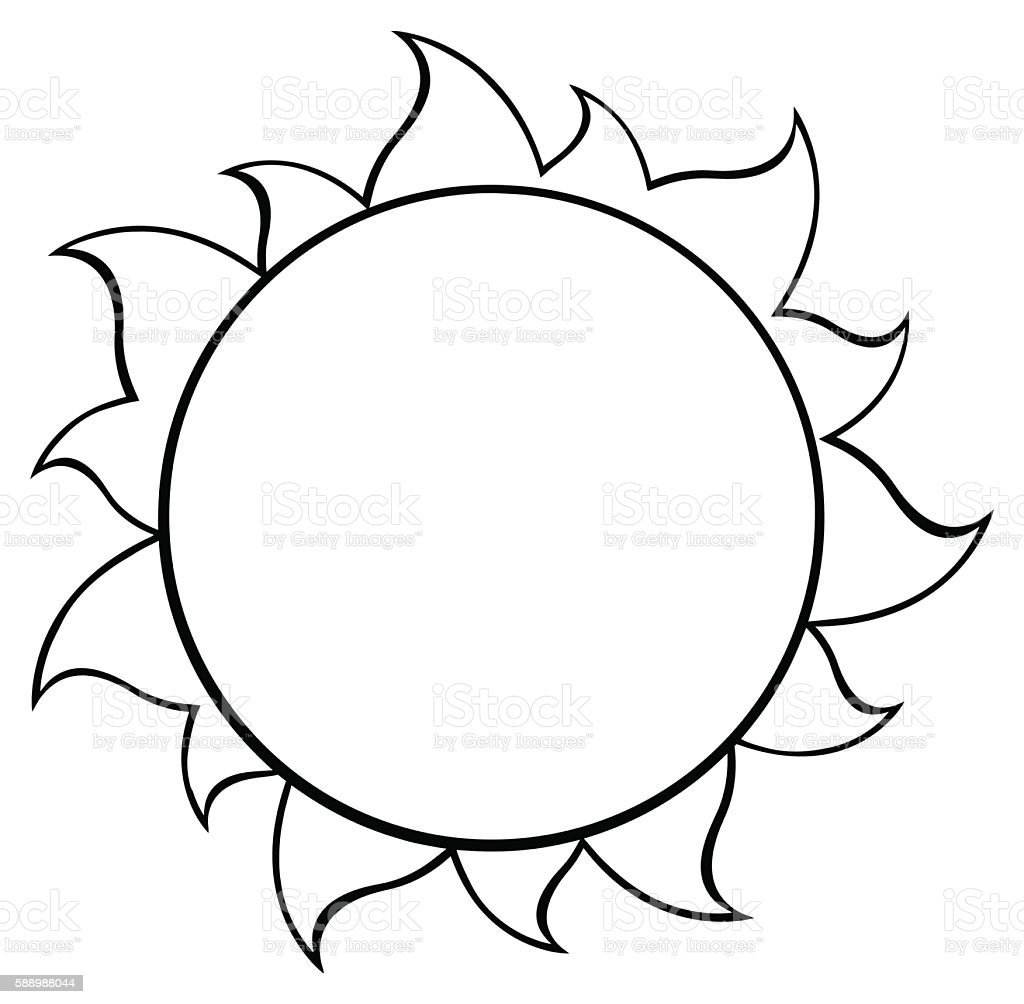 Контур солнца на прозрачном фоне