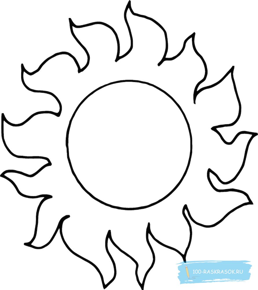 Солнце карандашом