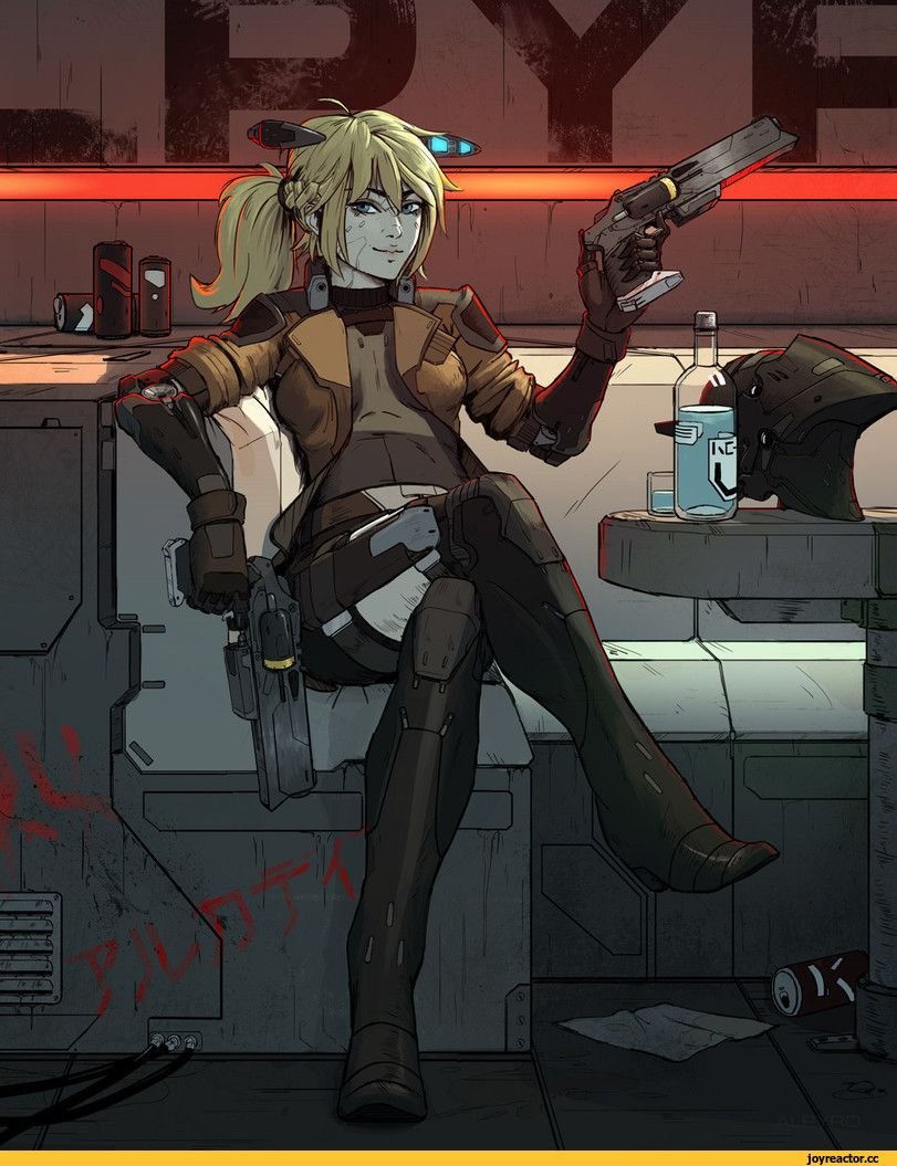 Cyberpunk Art аниме киборг