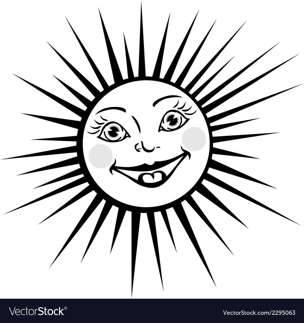 Солнце раскраска