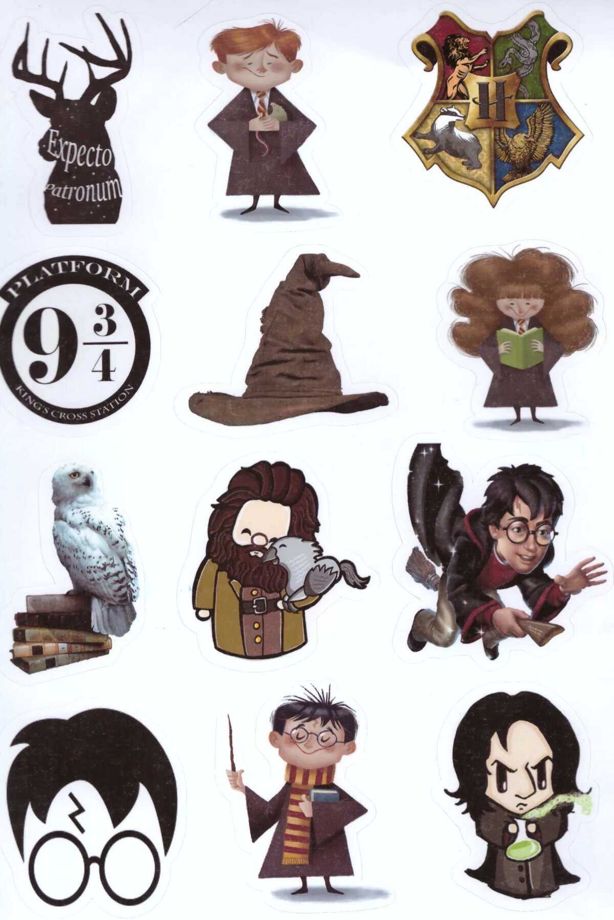 Стикеры для печати Гарри Поттер