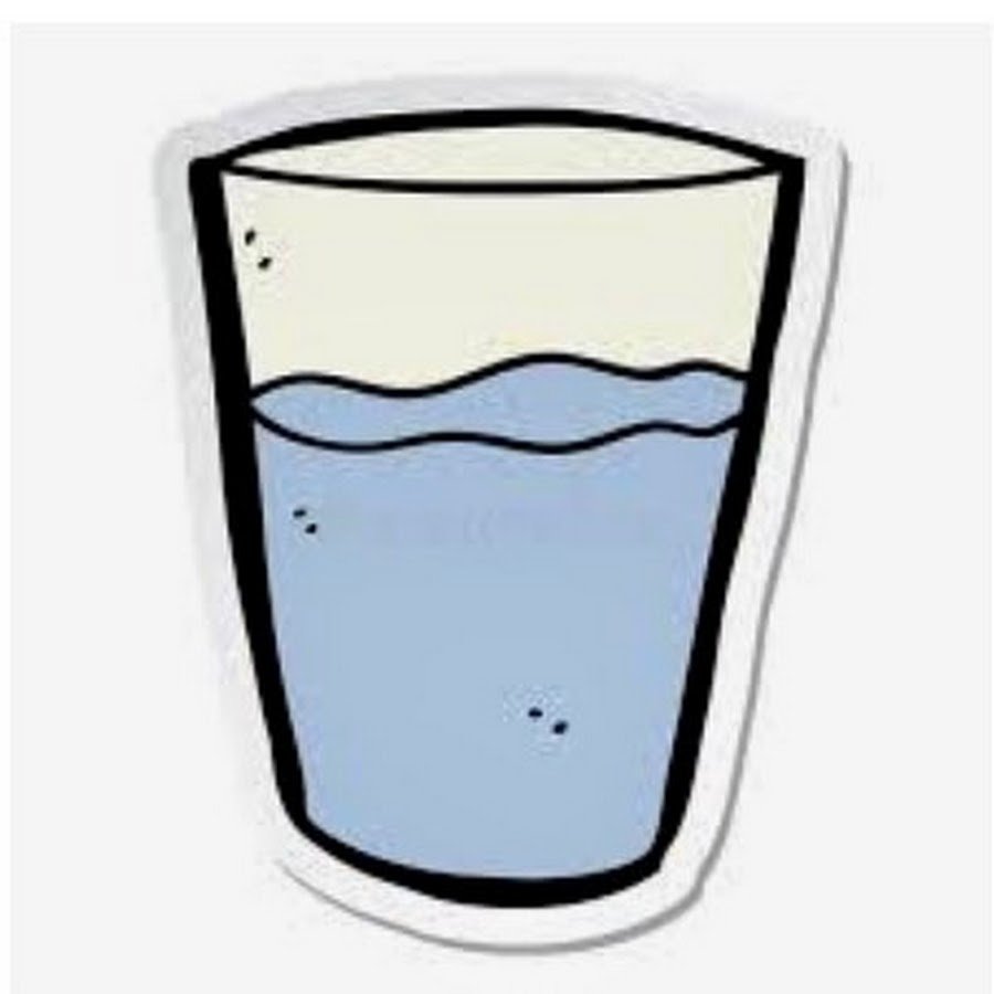 Стакан воды мультяшный