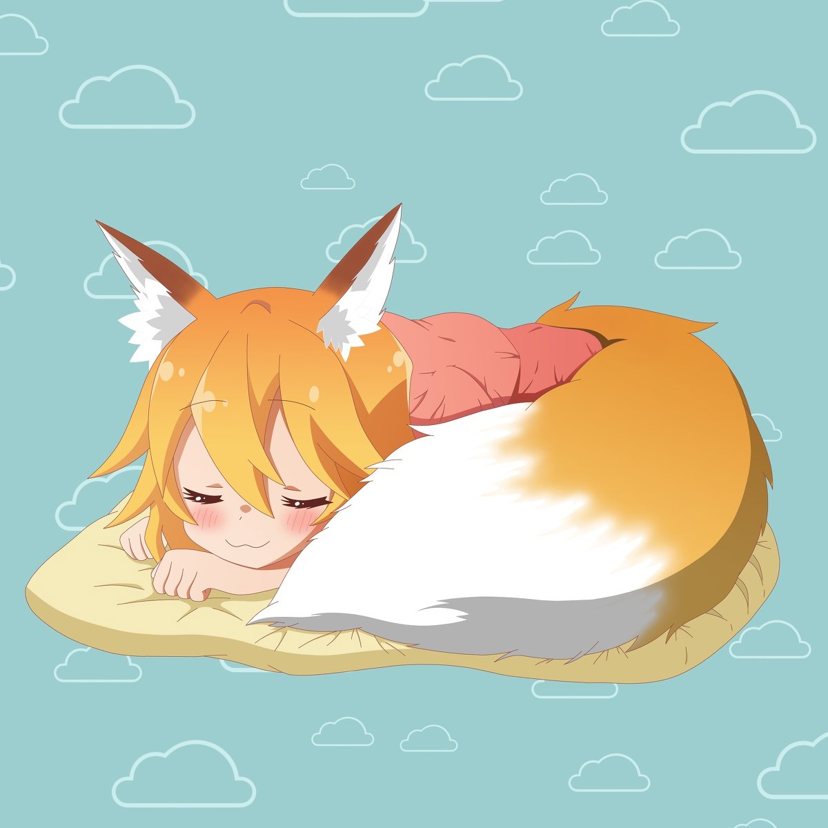 Лиса с лисенком эскиз