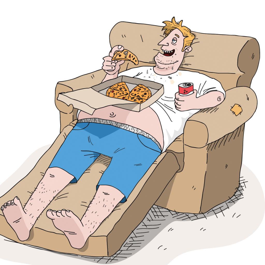 Ленивый человек мультяшный