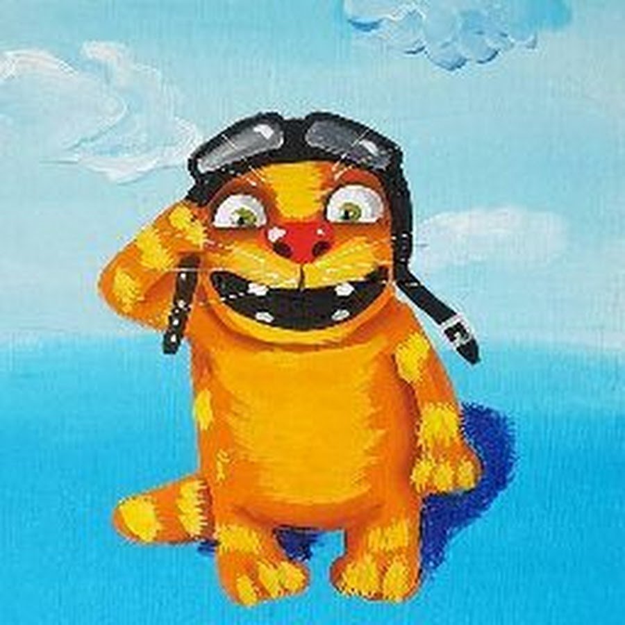 Кот в шлеме летчика