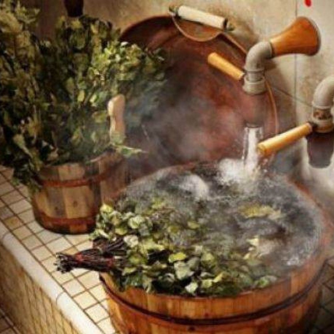 Запарка веника для бани