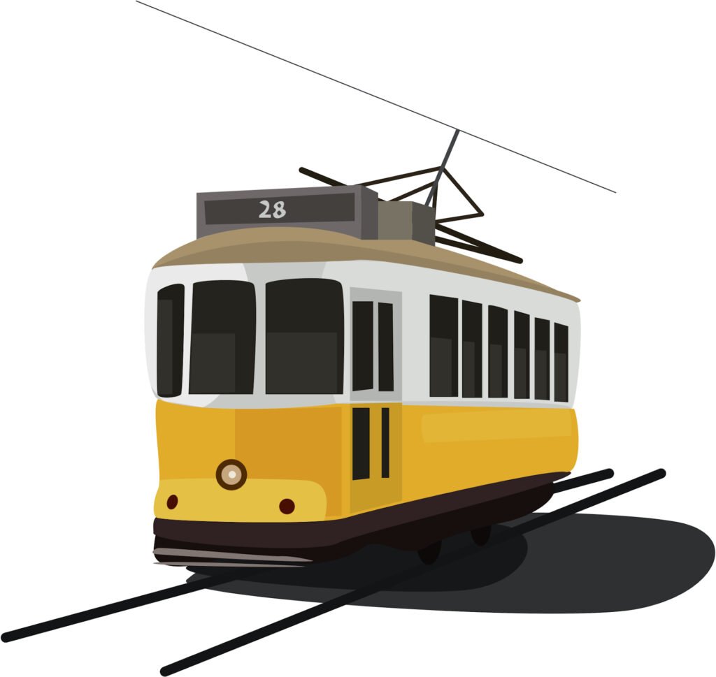 Трамвай рисунок