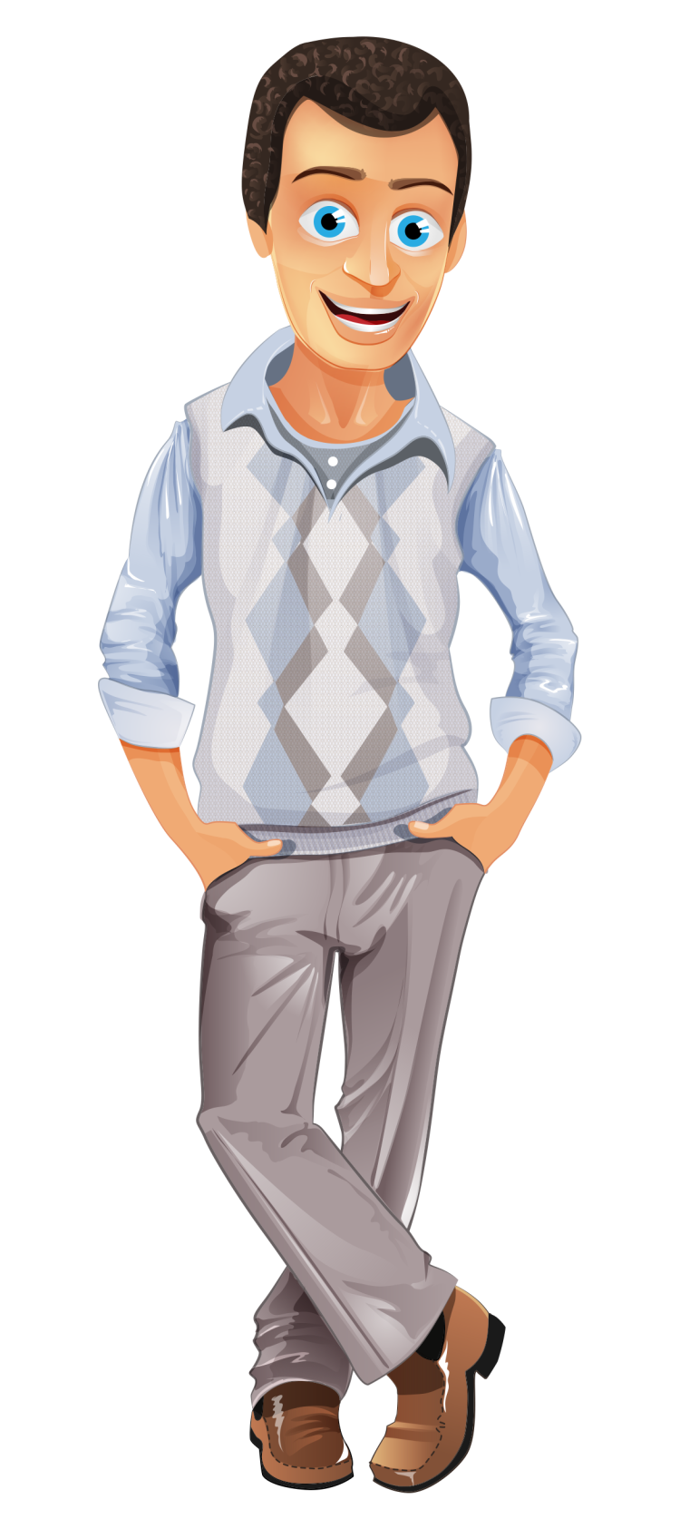 Мужчина в джинсах рисунок