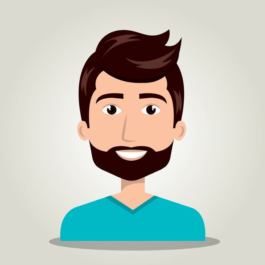 Мультяшный человек в очках